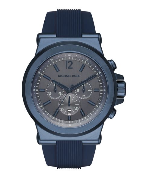 michael kors watch men blue|Michael Kors navy blue watch.